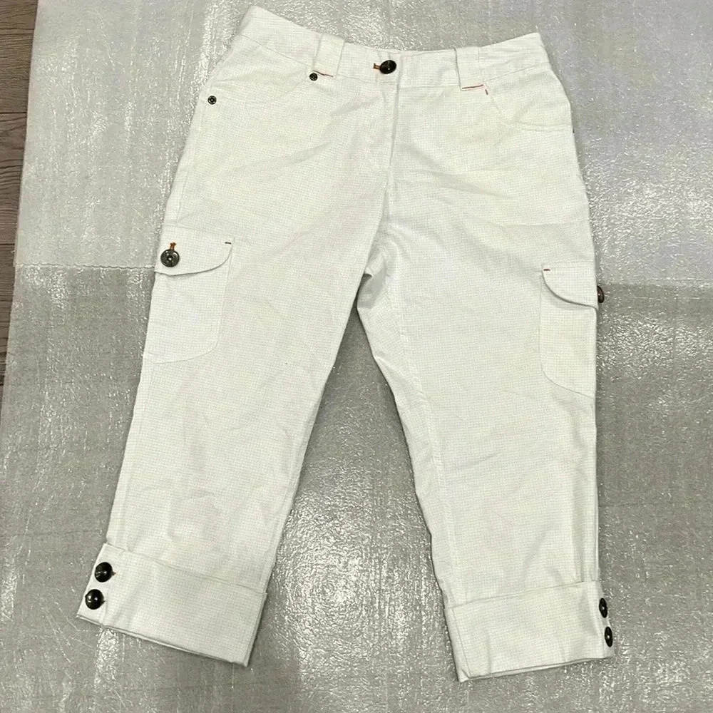 [4] Nike Golf Dri-Fit White Square Capri-  Women